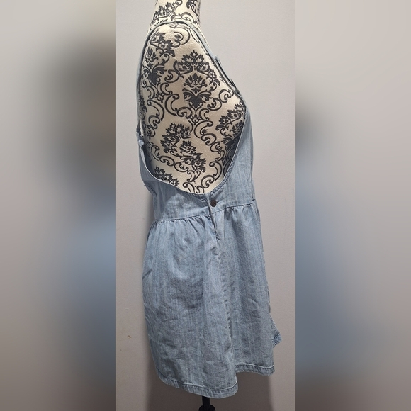 Forever 21 Small Light Blue Denim Overall Dress - Picture 3 of 6